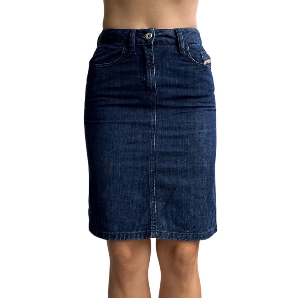 Vintage Diesel denim midi skirt
